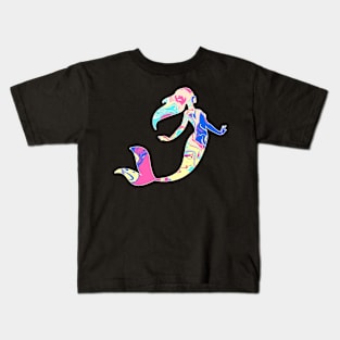 Color abstraction in mermaid silhouette Kids T-Shirt